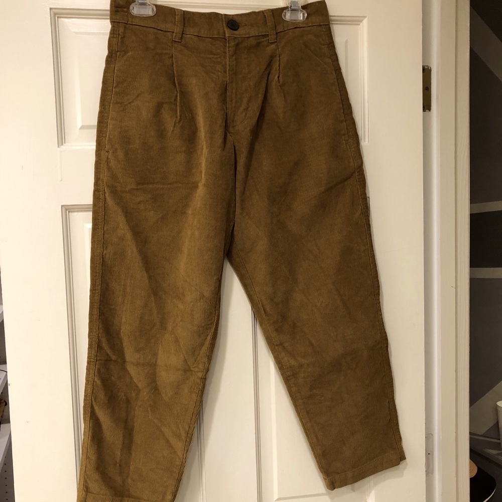NWT Brown High-waisted corduroy pants